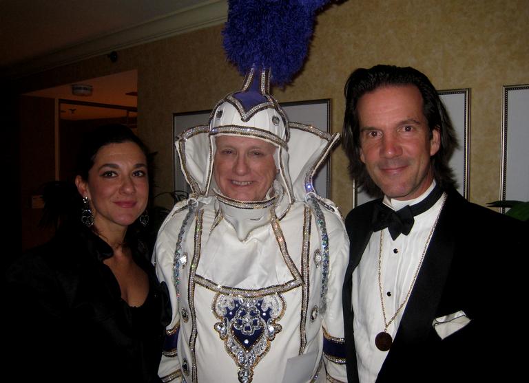 Artist & the lovely Miss Raffaella Toso with the King of the Mystick Krewe of Louisianians