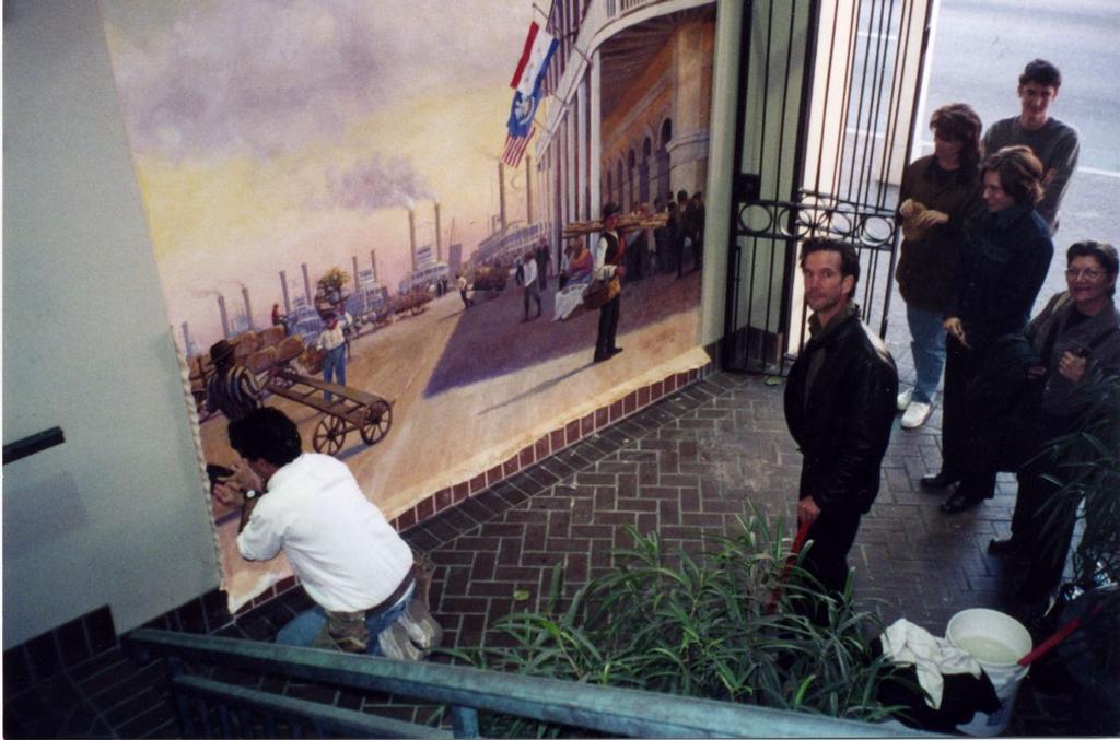 Installing the Tower Records Mural